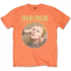 Image of David Bowie - Hunky Dory Portrait Unisex XX-Large T-Shirt - Orange