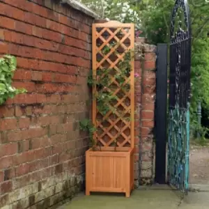 Image of King Fisher - 160cm Tall Wooden 40cm x 40cm Square Trellis Garden Planter