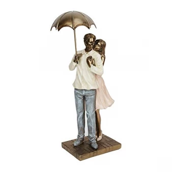 Image of Rainy Day Collection Resin Figurine - Couple Standing 25.5cm