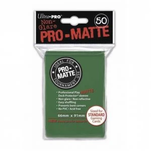 Image of Ultra Pro Matte Green 50 Sleeves - 12 Packs