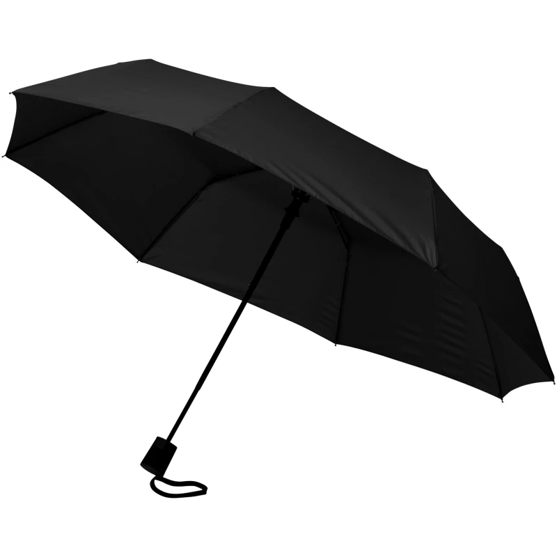 Image of Bullet 21" Wali 3-Section Auto Open Umbrella in Black Unisex