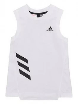 Image of Adidas Junior Girls Xfg Tank - White