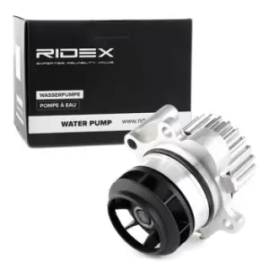 Image of RIDEX Water pump Teeth Quant.: 23 1260W0058 Engine water pump,Water pump for engine VW,AUDI,SKODA,Golf V Schragheck (1K1),Passat Variant (3C5)
