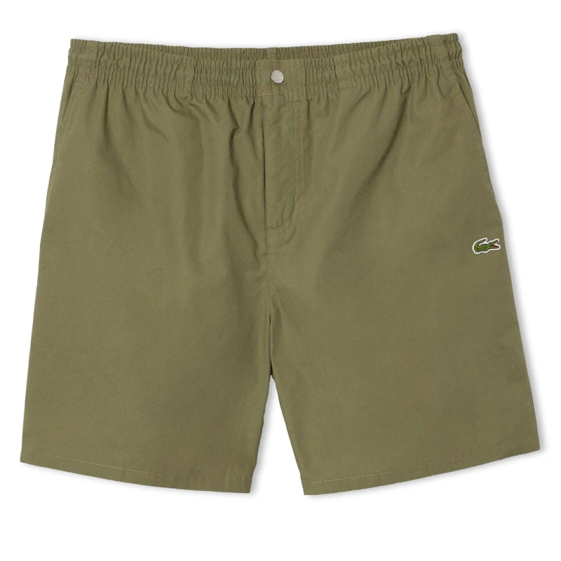 Image of Lacoste Relaxed Fit Poplin Shorts Green male XS