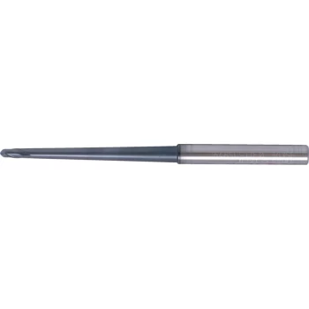 Image of 12.00MM Carbide Plain Shank 2 Flute Ball Nose End Mills - Tape Neck - Q Coat