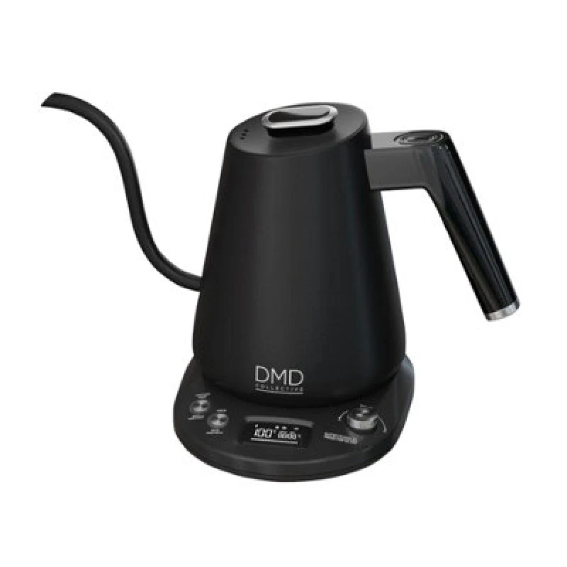 Image of DMD Collective Electric 1.0L Gooseneck Kettle LCD Display 8mm Spout 40-100C Temp Control Black