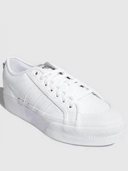 Image of Adidas Originals Nizza Platform Leather - White