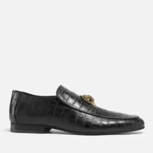Image of Kurt Geiger London Hugh Eagle Croc-Effect Leather Loafers - UK 8