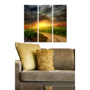 Image of MDF90801944 Multicolor Decorative MDF Painting (3 Pieces)