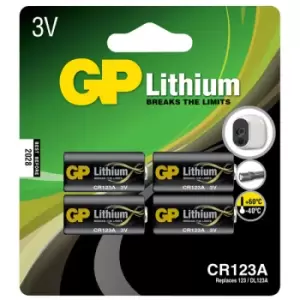 Image of GP Batteries GPPCL123A121 GP Lithium CR123A card of 4