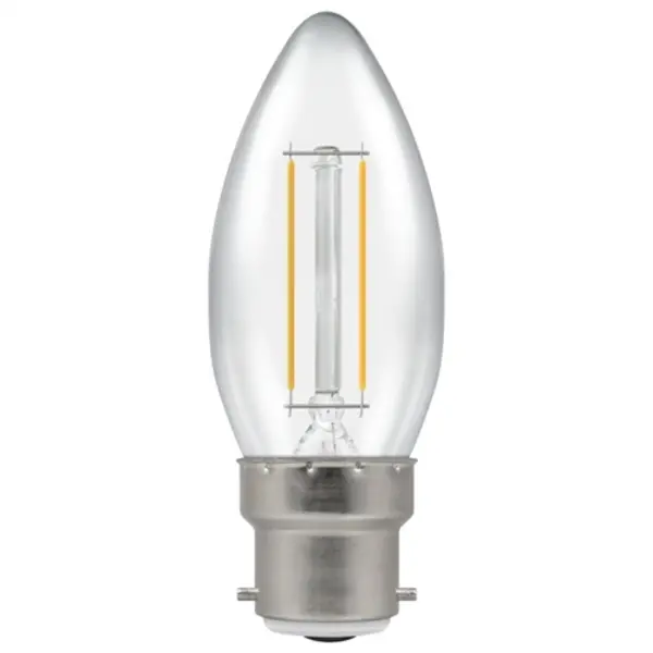 Image of Crompton LED Candle Filament Dimmable Clear 2.5W 4000K BC-B22d