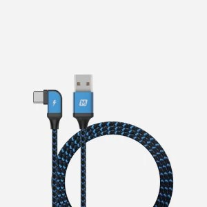 Image of Momax Go Link L-shape Type C to USB Cable (1.2m) DA13B - Blue