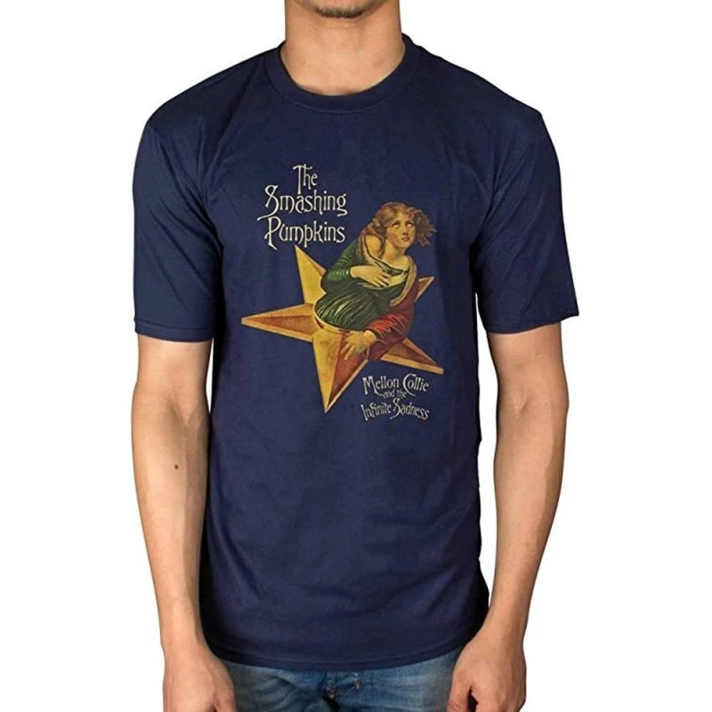 Image of The Smashing Pumpkins The Smashing Pumpkins Men Mellon Collie T-Shirt in Navy Size: Medium Navy M Male 5063238525108