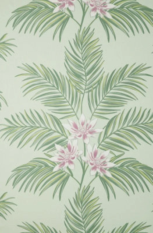 Image of Fine Decor Fine Decor Bali Tropical Floral Sage Wallpaper Fd43278