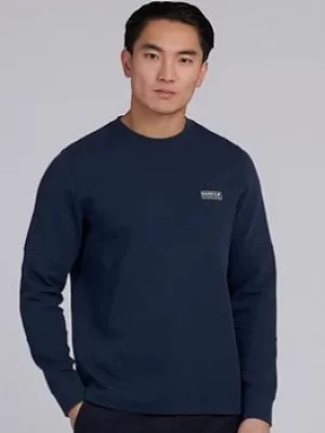 Image of Barbour International Decal Logo Sweatshirt, Navy, Size S, Men