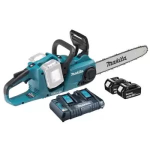 Image of Makita DUC353PG2 Twin 18V 350mm LXT Li-Ion BL Chainsaw 2x 6.0Ah Batteries