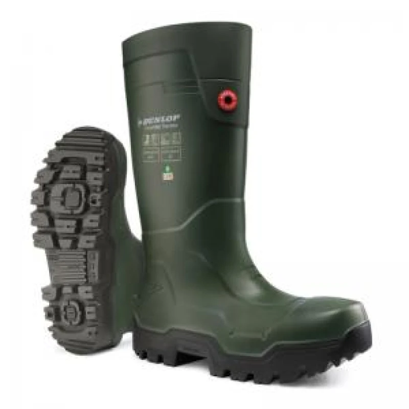 Image of Dunlop FIELDPRO THERMO+ Safety Wellington Boots Green