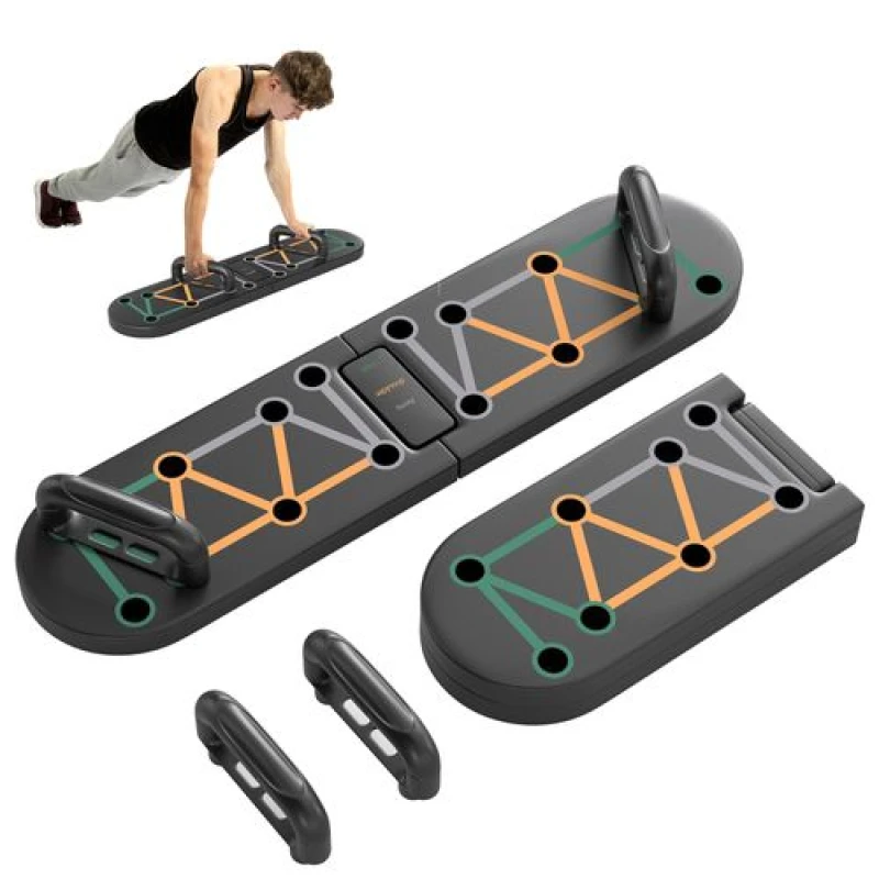 Image of SPORTNOW SPORTNOW 11-in-1 Foldable Push Up Board, Press Up Handles for Home Gym