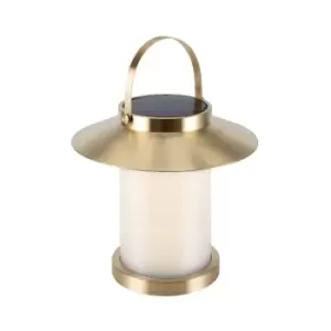 Image of Nordlux Temple To-Go 35 LED Outdoor Lantern Wall Light - Brass