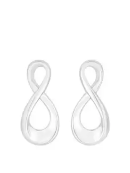 Image of Simply Silver Sterling Silver 925 Polished Chunky Infinity Earrings