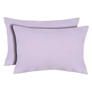 Image of Catherine Lansfield Pair of Non-Iron Housewife Pillowcases - Lilac