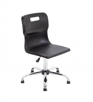 Image of Titan Swivel Senior Chair - 435-525mm Seat Height - Black