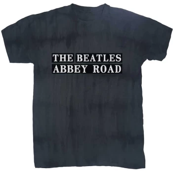 Image of The Beatles - Abbey Road Sign Unisex Medium T-Shirt - Black