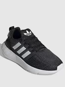 Image of adidas Originals Swift Run 22 - Black/White, Size 6, Women