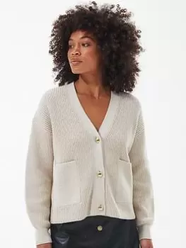 Image of Barbour International Morini Cardigan - Cream, Size 10, Women