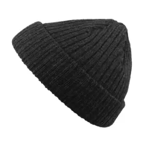Image of Atlantis Unisex Docker Short Beanie With Turn Up (One Size) (Black Melange)