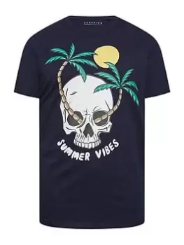 Image of BadRhino Summer Vibes T-Shirt - Navy, Size 2XL, Men