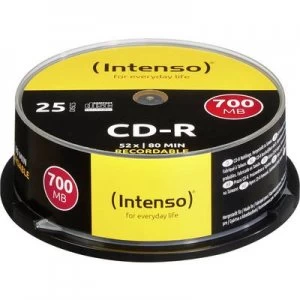 Image of Intenso 1001124 Blank CD-R 80 700 MB 25 pc(s) Spindle