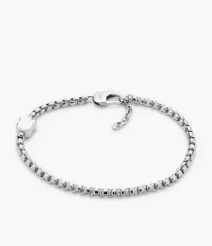 Image of Fossil Men Heritage Shield Stainless Steel Chain Bracelet