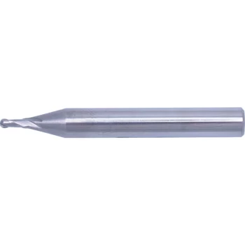 Image of 10.00MM Carbide 2 Flute Plain Shank Short Series Ball Nosed Slot Drills - Uncoated
