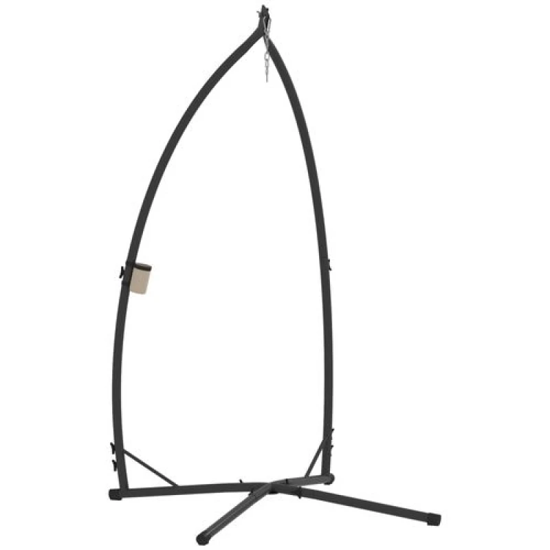 Image of Outsunny Hammock Chair Stand, Steel Frame Hammock Stand Only, Black 84A-359V00BK