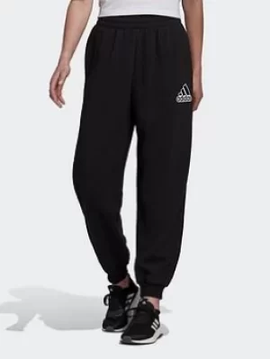 Image of adidas Essentials Outline Logo Joggers, Black, Size S, Women
