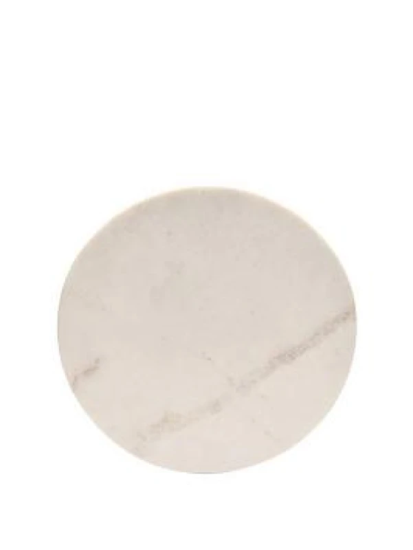 Image of Hestia Marble Round Chopping Board White