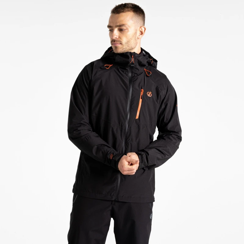 Image of Dare 2b Mens Breathe Out Waterproof Jacket in Jet Black Size: Medium Jet Black Male M
