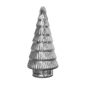Image of Juniper Small Glass Tree Ornament Silver