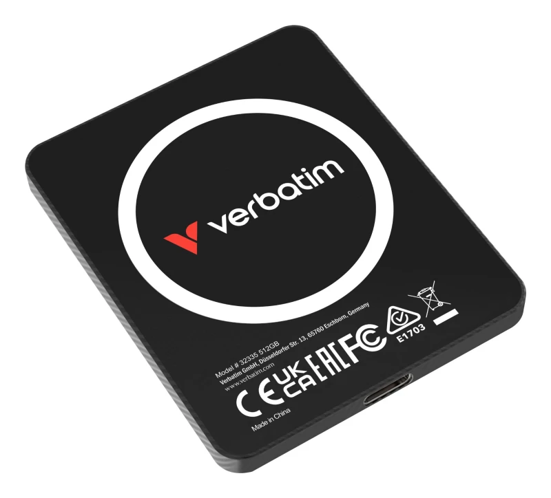 Image of Verbatim SnapBack Ultra Slim SSD 512GB USB Type-C USB 3.2 Gen 2x2 Blac