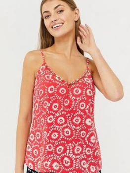 Image of Monsoon Anouk Hand-Screen Print Cami - Coral