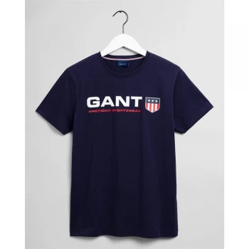 Image of Gant Retro Shield T Shirt - ClassicBlue 409