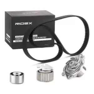 Image of RIDEX Water Pump + Timing Belt Kit Teeth Quant.: 190 3096W0124 FIAT,ALFA ROMEO,LANCIA,PUNTO (188),STILO (192),Doblo Cargo (223_)