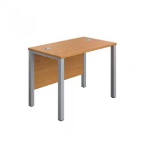 Image of Jemini Goal Post Rect Desk 1000x600mmNova Oak-Silver GP1060RECNOSV