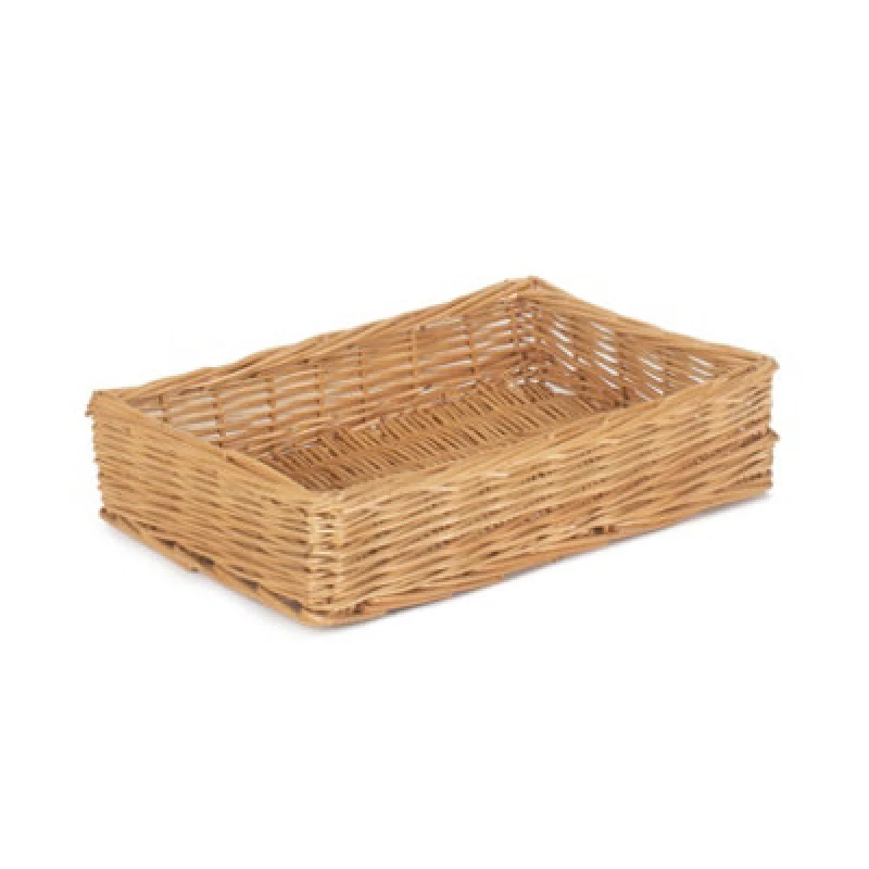 Image of Red Hamper Pt049 Wicker Medium Straight Sided Rectangular Tray