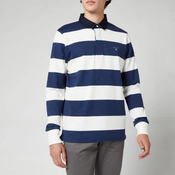 Image of GANT Mens Original Barstripe Heavy Rugby Top - Eggshell - L