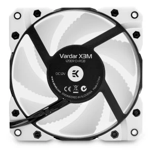 Image of Ek Water Blocks EK-Vardar X3M 120mm DIgital-RGB (500-2200 rpm) Fan - White
