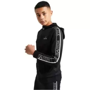 Image of SikSilk x Messi Taped Zip Hoodie - Black