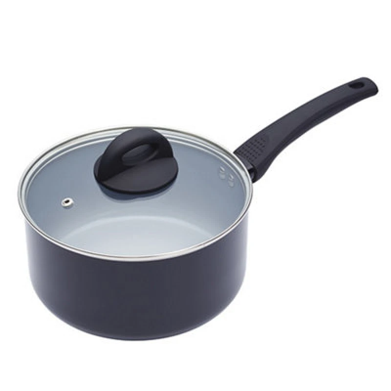 Image of Masterclass Ceramic Non-Stick Induction Ready 20cm Saucepan Grey