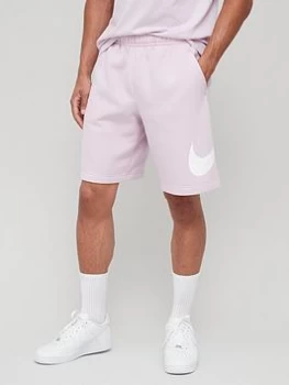 Image of Nike NSW Club Graphic Shorts - Lilac Size S, Men